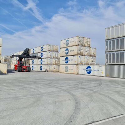 Herstellung eines Containerumschlagplatzes im Industriepark Münchsmünster