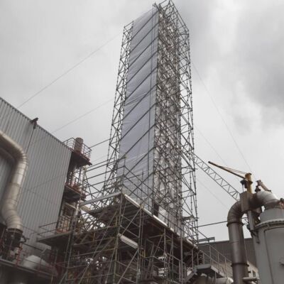Projekt: Einhausung Kamin der Müllverbrennungsanlage der Kelheim Fibres GmbH Einhausung Kamin der Müllverbrennungsanlage der Kelheim Fibres GmbH