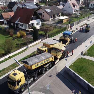 Wasserleitungs- und Straßenbauarbeiten  Ingolstädter Strasse in Kösching