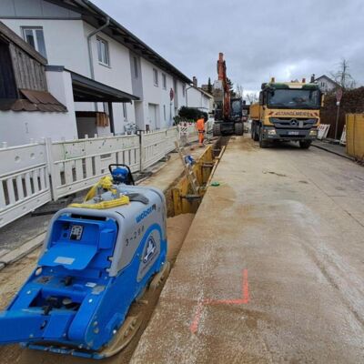 Tief- und Rohrleitungsbauarbeiten für Gas und Wasser für die Stadtwerke Landshut 2024