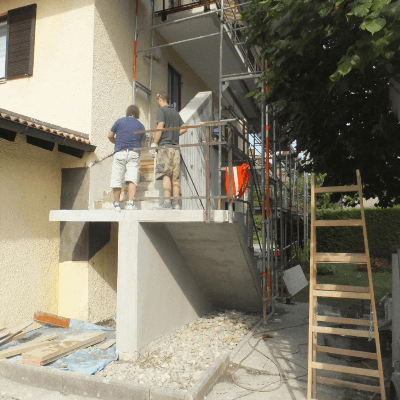 Sanierung Stahlbeton-Außentreppe