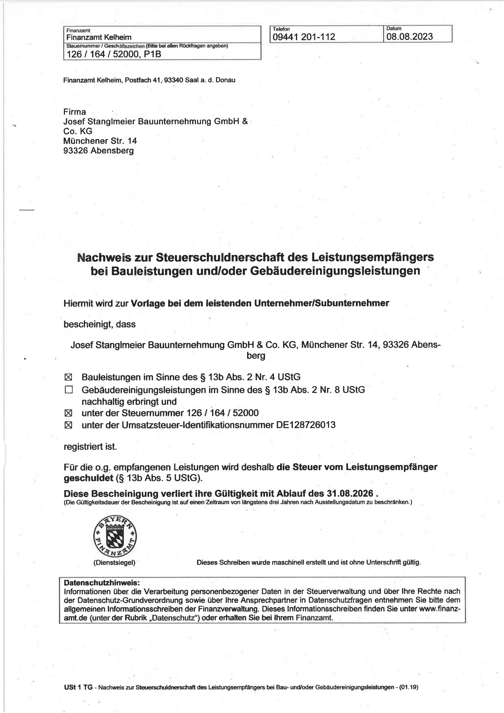 Steuerschuldnerschaft